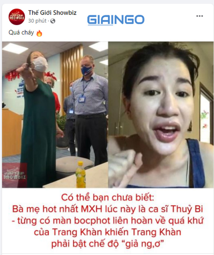 Tui B đang cover cho Trang Khan.